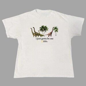 White - National Geographic Dinosaur Graphic Tee